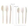 Peralatan makan yang dapat terbiodegradasi PLA Spoon Fork and Knife Cutlery